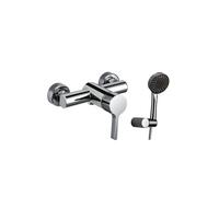 Conjunto de ducha elegante con grifo monomando y teleducha de diseño plano FUSSION de GME