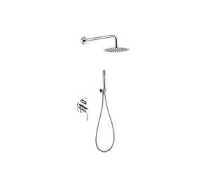 Conjunto de ducha empotrado con grifo monomando y acabado cromado stick Milos de Imex - Plateado / Latón / Imex
