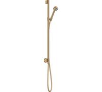 Conjunto de ducha hansgrohe AXOR One 75 1jet EcoSmart, con conexión mural, 48791140, Color: Bronce cepillado