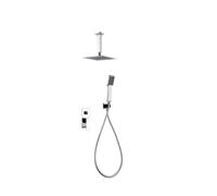 Conjunto de ducha monomando empotrado de 2 vías con acabado cromado catania Pisa de Imex - Plateado / Latón / Imex