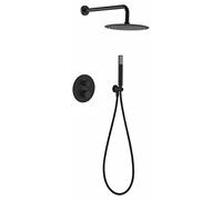 Conjunto de ducha termostática empotrado negro mate Line Imex GTD038/NG