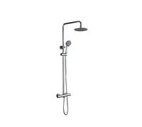 Conjunto de ducha termostática para pared de diseño moderno con un acabado cromado Kent de Imex - Plateado / Latón / Imex