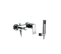 Conjunto de ducha y bañera con diseño moderno, teleducha cuadrada y cartucho cerámico Orion de GME