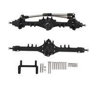 Conjunto de ejes delantero y trasero de aleación de aluminio para SCX10 II, eje recto reforzado para todoterreno 110, compatible con Currie RockJock
