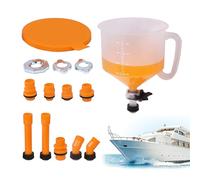 Conjunto de embudo de radiador - Kit de llenado a prueba de derrames - Herramienta de calediente de refrigerante | Kit de embudo de 15pcs con adaptador de válvula y tapa, de recargad
