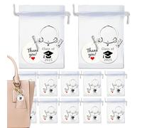 Conjunto de encanto de posgrado - 2025 Felicitaciones Encanto, etiqueta de graduación inspiradora | Colección de recuerdo motivacional a granel, Conjunto de colgante de cita de metal con