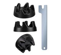 Conjunto De Engranaje Impulsor De Licuadora Universal Juego De Repuesto De Acoplador De PP Negro 36 Mm De Diámetro 15,75 Mm De Altura Con Llave De Instalación Para Restauración Y Renovación Del Rendim