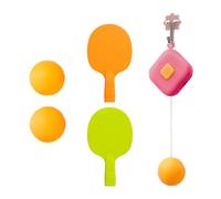 Conjunto de Entrenadores de Tenis capaces - Kit de Entrenamiento de Pong portátil de PP con Eje y Bolas Flexibles - Set de práctica de Tenis de Mesa en Solitario para niños, Principiantes y Uso d