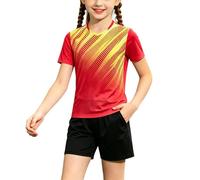 Conjunto de Entrenamiento de Fútbol para Niño, Camiseta de Manga Corta Deportiva y Pantalones Cortos, Equipación de Equipo para Jóvenes de Secado Rápido