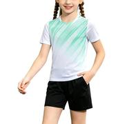 Conjunto de Entrenamiento de Fútbol para Niño, Camiseta de Manga Corta Deportiva y Pantalones Cortos, Equipación de Equipo para Jóvenes de Secado Rápido