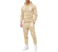 Conjunto de entrenamiento deportivo para hombre, con cremallera completa | Conjunto de ropa de descanso, pantalones deportivos, sudadera con capucha, pantalones cónicos, ropa deportiva Co-ord para uso