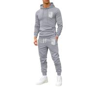 Conjunto de entrenamiento deportivo para hombre, con cremallera completa | Conjunto de ropa de descanso, pantalones deportivos, sudadera con capucha, pantalones cónicos, ropa deportiva Co-ord para uso