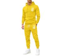 Conjunto de entrenamiento deportivo para hombre, con cremallera completa | Conjunto de ropa de descanso, pantalones deportivos, sudadera con capucha, pantalones cónicos, ropa deportiva Co-ord para uso