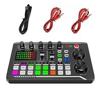 Conjunto de equipos de podcast, tarjeta de mezcla de sonido profesional, interfaz de audio, mezclador de DJ, transmisión, kit de tarjeta de sonido para podcasting, streamiing, juegos, grabación, canto