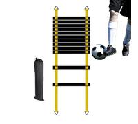 Conjunto de escalera deportiva genérica - Portable Fútbol Speed Training Equipment | Adjustable Rungs with Carry Bag, Athletic Footwork Drill Kit for Football, Hockey, Tenis & Track