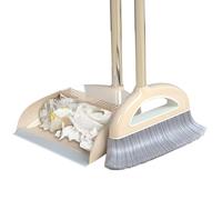 Conjunto de escoba y recogedor - Par de escobas con mango extendido y mango magnético, recogedor plegable | Escoba giratoria 180° y recogedor - Par de raspadores para habitaciones y cocinas