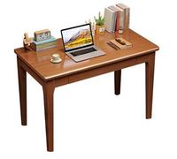 Conjunto De Escritorio Y Silla De Madera Para Oficina En Casa Mesa De Ordenador De Madera Maciza Con Cajón Y Sillón Tapizado Escritorio Para Dormitorio O Espacio De Trabajo(Brown(A),100X50X75CM)