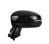 Conjunto de espejo retrovisor de puerta lateral de 3/5/7 pines for automóvil compatible con HONDA FIT JAZZ 2015 2016 2017 GK5 Luz de ajuste de lente plegable eléctrica(5-Pins-Black-Left)