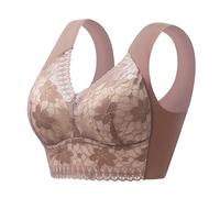 Conjunto de esquí de moda profunda taza sujetador verano up sujetador sujetador inalámbrico para las mujeres sin armaduras polainas conjunto, café, XXL