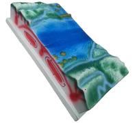 Conjunto de exhibición de modelos de tectónica de placas 3D, ayuda for la enseñanza de geología con topografía del fondo marino - Modelo interactivo de ciencias de la tierra for aulas de