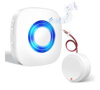 Conjunto de Extensión de Señal Inalámbrica PHYSEN, Amplificador de Timbre y Campana, Reenvío de Timbre para Timbre Existente, Timbre para Dormitorio, Ático y Sótano, 1 Repetidor de Señal 1 Receptor