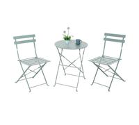 Conjunto de exterior bistreau 7house 1 mes 2 sillas plegables gris