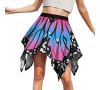 Conjunto de falda festiva para mujer con tutú arcoíris y calcetines hasta el muslo para celebraciones de