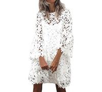 Conjunto de falda fragante pequeña con temperamento de flores de encaje de estilo étnico informal de color sólido para mujer Línea que Sigue tu Ritmo