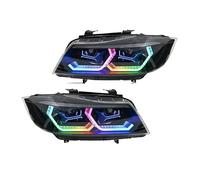 Conjunto de faro delantero Para BMW Serie 3 2005-2012 Lámpara Frontal Coche E90 RGB Faro LED Proyector Luces Circulación Diurna Automóviles Faros Delanteros Izquierdo(Is Xenon)