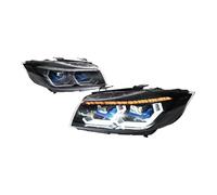 Conjunto de faro delantero Para BMW Serie 3 E90 RGB 2005-2012 Luces Coche Faro Proyector LED Lámpara Cabeza Luz Circulación Diurna Automotriz Faros Delanteros Izquierdo(Is Xenon,White)