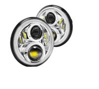 Conjunto de faro delantero Para Jeep Para Wrangler Para Datsun Para Lada Niva 4x4 H4 7 Pulgadas LED Faro DRL Redondo 7 ''faro Angel Eyes Halo FaroCompleto Izquierdo/Derechos(Headlight With Halo..)