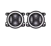 Conjunto de faro delantero Para Todoterreno Para Jeep Para Wrangler JK TJ CJ 1997-2015 Pulgadas LED Faro Halo Anillo DRL Ámbar Señal De Giro FaroCompleto Izquierdo/Derechos(2pcs 4inch fog light)