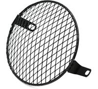 Conjunto de faros delanteros Rejilla de malla para faros delanteros motocicleta MoFlyeer, universal, retro, acero, con protector pantalla(Style4)