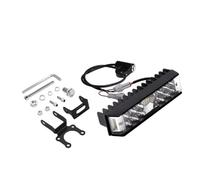 Conjunto de faros LED para motocicleta | Lámpara frontal de 15,60 cm con arnés de palanca manual, soportes atornillados, conectores de enchufe para uso en senderos
