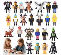 Conjunto de Figuras de 99 Noches en el Bosque,Set de 24 Piezas con Muñeca Kawaii Elk Deer Owl Ram, Juguetes de Personajes de Juegos de Supervivencia Fantásticos,Personajes de Anime para Niños