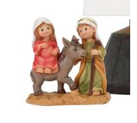Conjunto de figuras de Natividad de resina católica | navideños de José y María | Estatuas decorativas cristianas para iglesia, chimenea, mesa, repisa interior, exhibición religiosa en el hoga