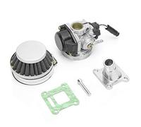 Conjunto de filtro de aire de carburador, kit de filtro de aire de carburador de montaje de Chacerls para Mini bicicleta de bolsillo de 47 cc 49 cc/ATV/MTA-1/MTA-2