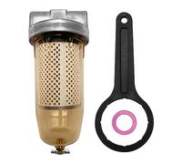 Conjunto de filtro de tanque de combustible 496 │Reemplazo para gasolina y agua diésel separado 30 micras máximo 25 gpm 150 psi con tapa superior NPT de zinc de 1 pulgada │Reemplaza # B10-AL