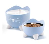 Conjunto de Fuente de agua + Comedero para gato - Catit Pixi - Color: Azul