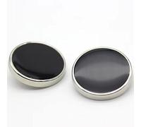 Conjunto De Gabardina De Botones Metálicos 10PCS Artesanía De Botones Costura De Botones Decoración De Botones DIY (Plata + negro, 11mm)