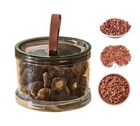 Conjunto de gafas de especias - Lunas de especias con literato | El almacenamiento hermético puede con sello de silicona | Botellas de ahorro de espacio para la organización de cocina clara en pl