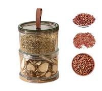 Conjunto de gafas de especias - Lunas de especias con literato | El almacenamiento hermético puede con sello de silicona | Botellas de ahorro de espacio para la organización de cocina clara en pl