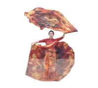 Conjunto De Gasas De Adoración De Fuego Y Leones 140Cm | Tela de gasa con varillas flexibles para servicios religiosos, espectáculos de danza, eventos culturales, uso
