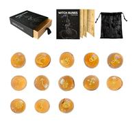 Conjunto de genéricas - Piedras de la grabadas, Conjunto de Símbolos sagrados | Kit de adivinación con Bolsillo y guía, decoración Espiritual pagana | de meditación, Punto Sagrado en