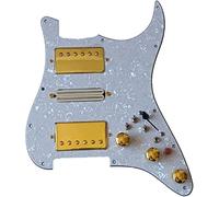 Conjunto De Golpeador Cargado Mejorado HSH, Interruptor Multifunción Alnico 5 Pastillas 4 Interruptor De Corte Único 20 Tonos Más Apto Para Fender ST Pastillas guitarra precableadas