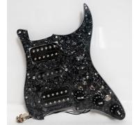 Conjunto de golpeador HSH cargado precableado de 11 agujeros compatible con guitarra Fender Strat, Alnico 5 HSH Humbucker Single Coil Pickup Set, 3 interruptores divididos de bobina, interruptor de