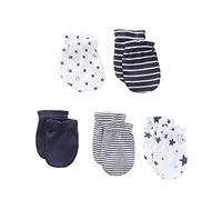 Conjunto de gorro y manoplas para recién nacidos, 5 unidades, gorras y 5 pares de guantes para bebés y niñas de 0 a 6 meses, 100% algodón