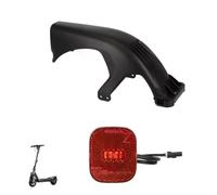 Conjunto de guardabarros trasero con luz trasera para Ninebot Segway Max G3, ABS + soporte de guardabarros de PC, color negro
