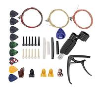 Conjunto de Herramientas de Cambio de Accesorios de Guitarra de 18 Cuerdas con Capo, Enumedor y Cortador para Guitarra Acústica, Guitarra Popular, Ukelele, etc.