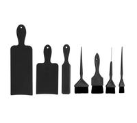 Conjunto de herramientas de tinte para el cabello 7pcs | Tablero de balayage y pincel para colorear para reflejos | Salón - Herramientas de calidad/uso del hogar | Material de (Black)